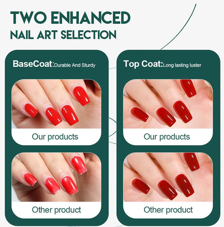 Nailpop HEMA/TPO Free Top Base Coat Gel Polish 15ml Clear Soak Off UV/LED Cured Professional Art Salon Home Use Long Lasting 1Pc