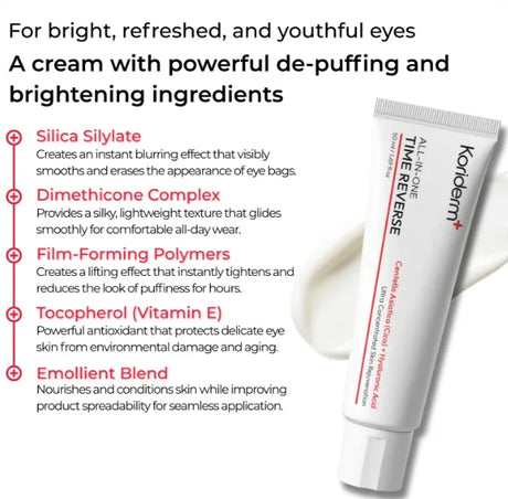 Koriderm+ Time Reversal All-in-One Cream 50ml Korean Original Face Centella Asiatica Hyaluronic Acid Whiten Anti-age Eye Cream