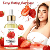 30ml Yoni Oil, Strawberry Scented, Natural & Plant-Based, PH Balance, Odor Eliminator, Feminine Care, Moisturizer