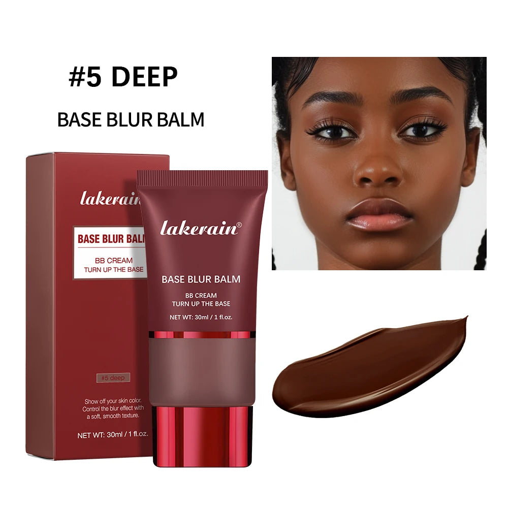 5 Colors Matte Liquid Foundation Base Sweat Resistant Smooth Cover Blemish Pores Natural Matte Finish Lightweight Face Makeup Cosmetic Base