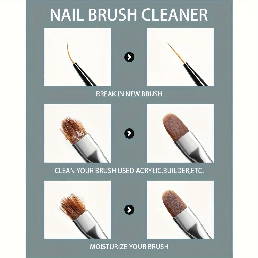 NOCIS 75ml Acrylic Nail Brush Cleaner Acrylic Brush Cleaner Liquid, Nail Gel Brush Cleaner Nail Artist Acrylic Brush Cleaner