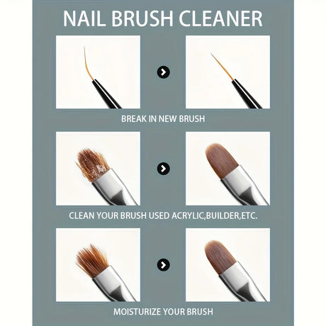 NOCIS 75ml Acrylic Nail Brush Cleaner Acrylic Brush Cleaner Liquid, Nail Gel Brush Cleaner Nail Artist Acrylic Brush Cleaner