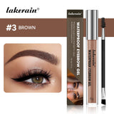 Lakerain Waterproof Eyebrow Gel Long Lasting Highly Pigmented Liquid Eyebrow Makeup Sweatproof Natural Black Brown