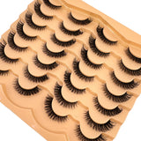 AMSDCN 14 Pairs 3D  Lashes Fluffy False Eyelashes Thick Volume Cat-Eye Faux Lashes Natural Long Wispy Lashes extension Pack