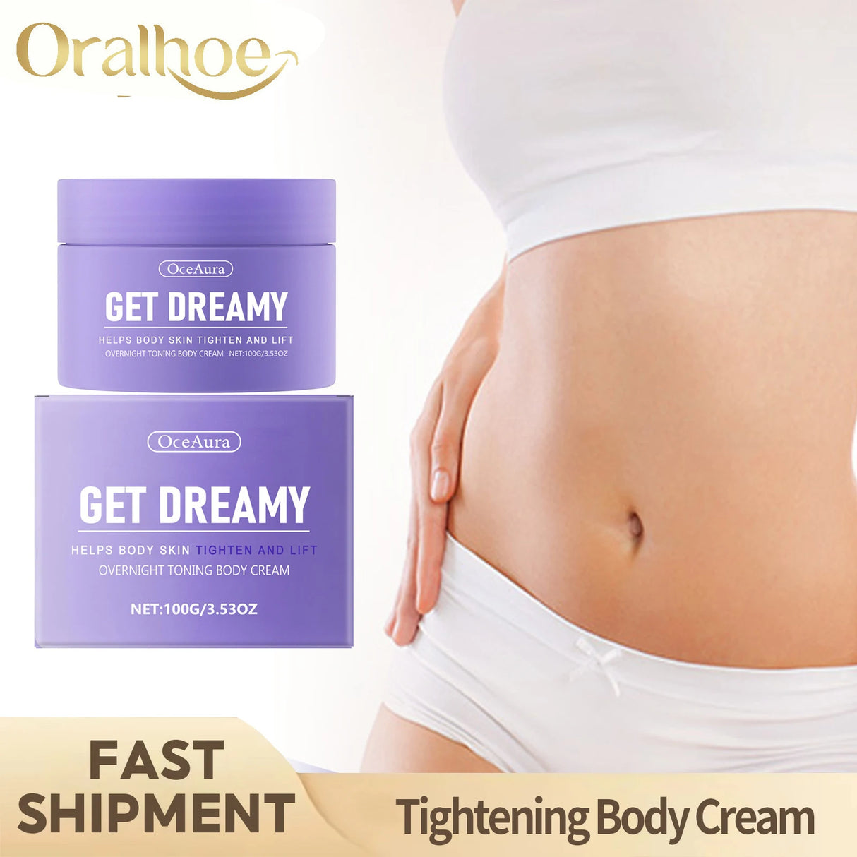 Shaping Cream Improve Sagging Skin Lifting Firming Deep Moisturizing Waist Buttock Thigh Tightening Overnight Toning Body Cream