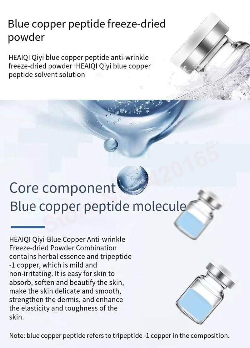 High Purity 98% Blue Copper Peptide Essence Facial Anti-Aging Repair Polypeptide Active Hyaluronic acid Moisturizing Skin Care