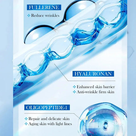 Hyaluronic Acid Face Serum Anti-Aging Deep Nourishment Fullerene Collagen Wrinkle Essence Whitening Lifting Skin Care