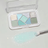 Nine-Color Eyeshadow Palette Blush Highlight Makeup Pearly Highgloss Shimmer Pink Brown Earth Color Fine Sequins Eye Shadow