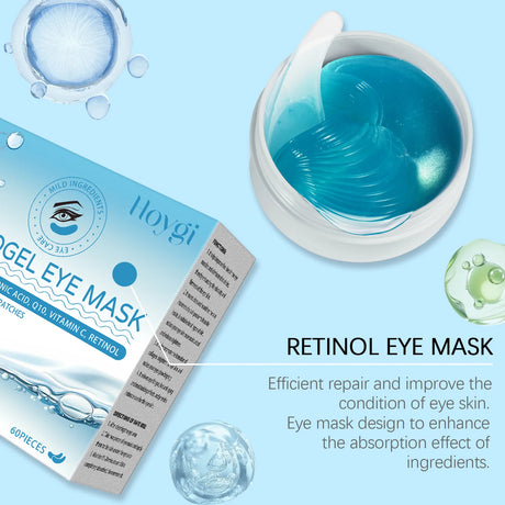 60PCS Retinol Eye Masks Firming Eye Bags Anti Dark Circles Fine Lines Removal Moisturizing Anti Wrinkle Skin Care Eye Patches