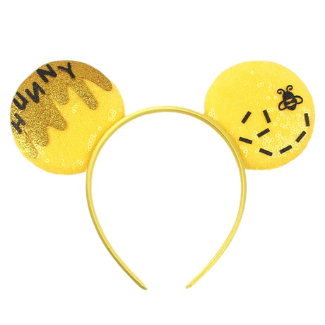 Newest Festival Party Cosplay Mouse Ears Headband 3.3" Ears Glitter Hairband Without Bow For Boys DIY Cartoon Hair Accessories
