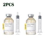 Collagen Ampoule Essence Liquid Set - Needle Type Firming Anti Wrinkle Line Sculpture Skin Care Moisturizing Repair Serum
