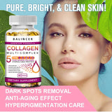Collagen Peptide Multi-Hair, Skin & Nails, Digestive & Joint Health Supplement, Hydrolyzed Collagen, 120 Capsules