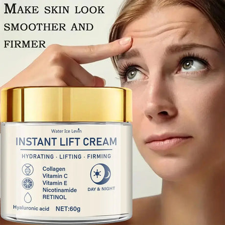 60g Instant Lift Face Cream Firming Skin Tightening Anti Wrinkle Collagen Hyaluronic Acid Hydrating Nourishing Facial Moisturize