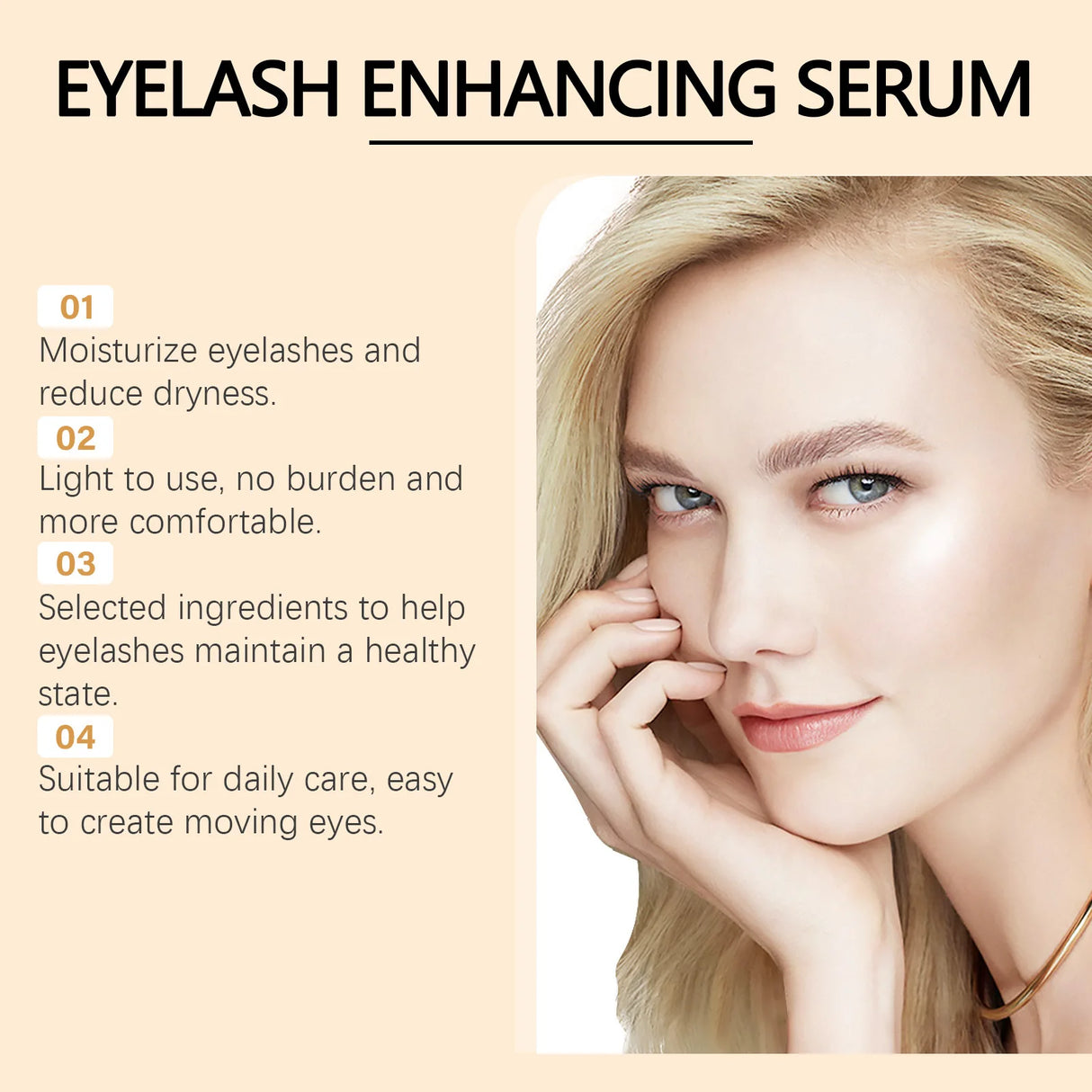 Fast Eyelash Growth Serum 7 Day Natural Eyelash Eyebrow Enhancer Longer Fuller Thicker Lashes Treatment Products Eye Care Makeup