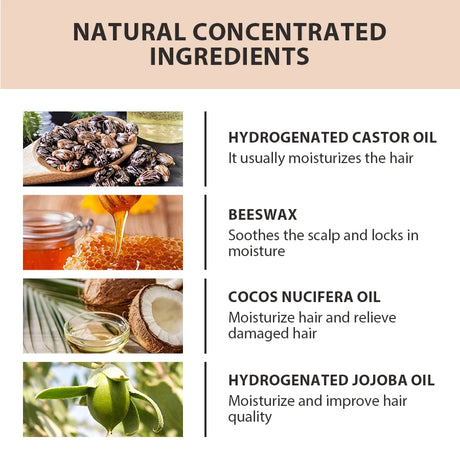Styling Braiding Gel Wax Carbomer Long Lasting Strong Hold Pomade Anti-Frizz Smooth Hair Finishing Shaping Hair Edge Control