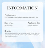 SADOER Sakura Collagen Hand Cream Hands Moisturizing Nourishing Brightening Hydrating Hands Creams Hand Skin Care Products