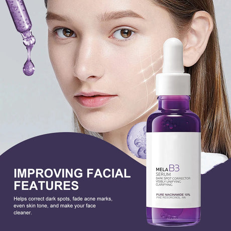 B3 Purple Serum Skin Brightening Dark Spot Reduction Intense Moisturizing Firming Elasticity Boost Multi Action Face Care