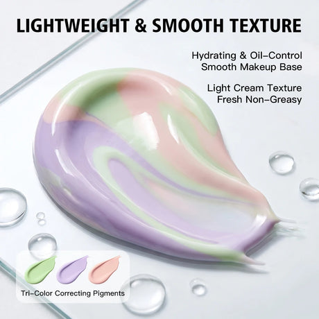 3-in-1 Primer SPF 50 Color Correcting Isolation Cream Oil Control Moisturizing Face Makeup Base Blur Pores Even Skin Tone Radian