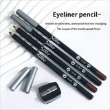 1/12Pc Waterproof Black Brown Eyeliner Pencils-Smudge-Proof Long-Lasting Beginner-Friendly Smooth High Pigmented Punk Eye Makeup