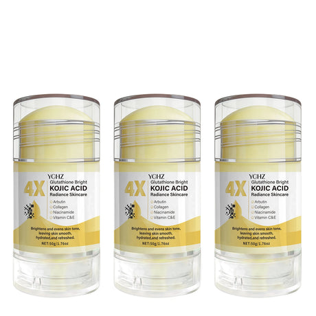Kojic Acid Cream Stick, Evens Out Skin Tone, Eliminates Dark Spots and Dullness - Non-Greasy, Suitable for Both Men and Women - Whitening and Moisturizing Cream, for Day and Night Use - 50g