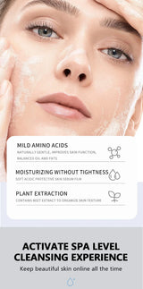 RAVE LADY Low PH 150ml Facial Cleanser Gentle Oil Control Moisturizing Face Wash Whitening Facial Foam Exfoliating Deep Remove
