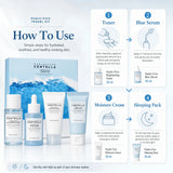 Centella Hyalu-Cica and Poremizing Travel Kit,Toner, Ampoule Serum,Face Moisturizer Cream and Night Sleeping Pack Mini 4pcs Set