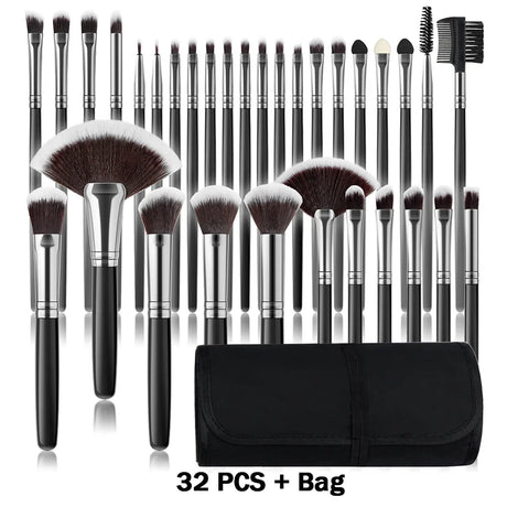 10-32PCS Makeup Brush Set Soft Fluffy Powder Foundation Contour Blush Concealer Eye Shadow Blending Makeup Kit Women Beauty Tool