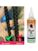 GZE Braid Oil for Natural Hair, Soothing Moisturizing Scalp with Coconut Oil, Promotes Healthier Edges & Shine for Braids, Locs