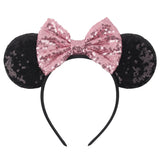 Newest Festival Party Cosplay Mouse Ears Headband 3.3" Ears Glitter Hairband Without Bow For Boys DIY Cartoon Hair Accessories
