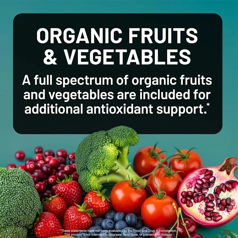 Organic Multivitamin for Women - Whole Food with B-Complex, Vitamin C, D3 & K2 for Immunity, Stress, Hair, Skin & Nails