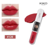 New Kiko Double Headed Lipstick Transparent Mirror Lip Gloss Non Fading Oil Sexy Rich Lip Gloss Milk Tea Bean Paste Naked Makeup