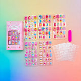 120Pcs Children's Press on Nails Kids Cartoon Acrylic Fake Nails Tips Kawaii Girl Full Cover Short False Nails With Jelly Glue#@