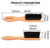 Barbertop Men Beard Brush Wooded Handle Soft Hair Cleaning Brush Broken Hair Remove Comb Hairdressing Neck Duster Barber Tools