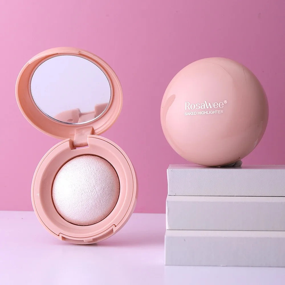 3D Face Highlighter Powder Instant Silky Baked Shimmer Illuminator Makeup Natural Glossy Brighten Contouring Glitter High Gloss