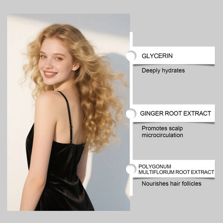 Polygonum Multiflorum Hair Care Spray Biotin Nourishes Scalp Strengthens Hair Roots Smoothing Hair Care Essence Conditioner
