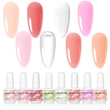 Nailpop 15ml Builder Gel Nail Polish for Nail Apex & Extension Strengthener Upgraded Soak Off UV Gel Rhinestone Glue 4 Colors