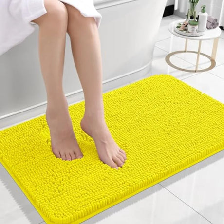Bathroom Rugs 30x20, Extra Soft Absorbent Chenille Bath Rugs, Rubber Backing Quick Dry, Machine Washable Bath Mats for Bathroom