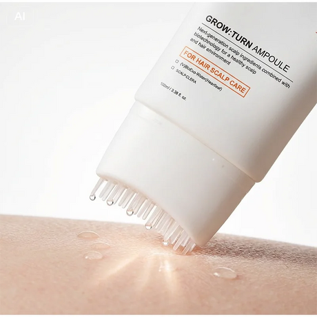Hair Serum With Built-In Brush,Hair Nourishing Strengthening Essence,Improve Scalp Environment,Scalp Massager,Korean Hair Care