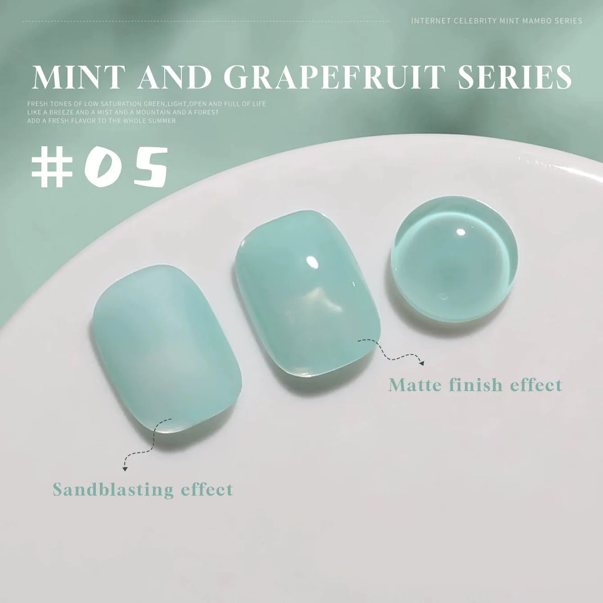 MN 12ML Selling Mint Mambo Gel Nail Polish ilky Green Blue-green Series Gel Polish Blue Nails Green Nail Summer Nail Spring Nail