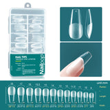 Nailpop 120pcs/box Gel X Nail Tips Medium Short Shape Almond/Square/Soft Gel Nail Tips False Nails Soak Off Easy Nail Extensions