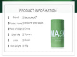 Face Clean Mask Green Tea Cleansing Stick Mask Shrink Pores Deep Blackhead Remover Facial Cleansing Moisturizing Mask 40g