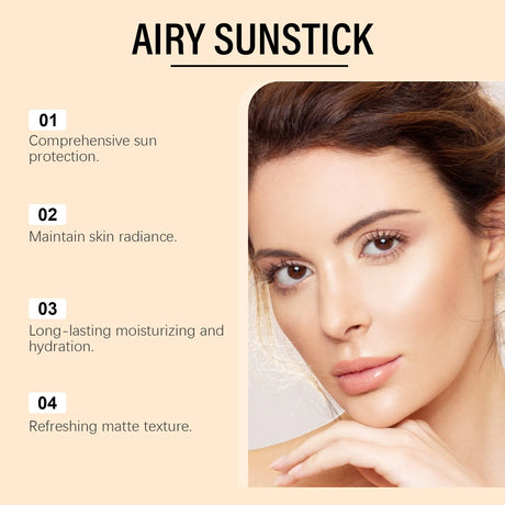 Eelhoe Skin Refreshing Sunscreen Stick Keep Refresh Full Coverage No Sticky for Dry Oily Control Waterproof Body Sunscreens 50+