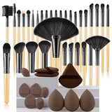 32Pc Makeup Brush Set Cosmetic Tools for Powder Eye Shadow Foundation Blush Blending Beauty Makeup Brush Kit for Makeup Starters