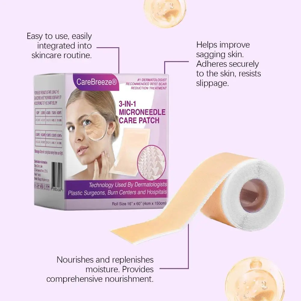 1/3/5rolls Brand Wrinkle-reducing Body Face Tape Dermatologist Recommend Best Scar Reduction Patch 3-in-1 Microneedle Care Patch