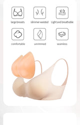 LERVANLA Silicone Breasts Pads Forms Pads Chest Women's Fake Boobs Enhancement Magnify Underwear 2-in-1Breast Becomes Big