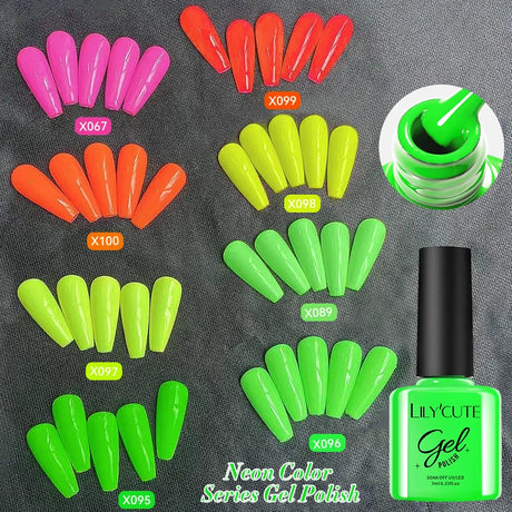 LILYCUTE 6Pcs/set 7ml Coffee Series Gel Nail Polish Kit 125 Colors Manicure Semi Permanent Soak Off UV Nail Art Gel Varnish