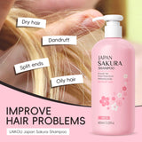 LAIKOU Japan Sakura Shampoo Repair Anti Split Ends Smooth Frizz Dry Hair