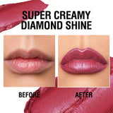 6 Colors 3 in 1 Pearlescent Sparkling Lipstick Matte Glitter Waterproof Long Lasting Pearl Shine Lip Gloss Shimmer Sexy Makeup