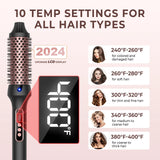 3 in1 Thermal Brush Ionic Heated Round Brush Ionic Hair Curler/Straightener with Anti-Scald Hair Curling Iron Hair Styling Tools