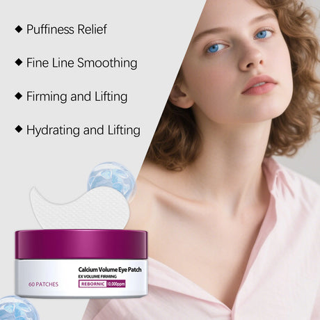 Eye-Lift Calcium Patches Instant Volume Boost & Brightening,Refreshing Hydrogel Mask for Tired Eye,Vegan & Cruelty-Free Skincare